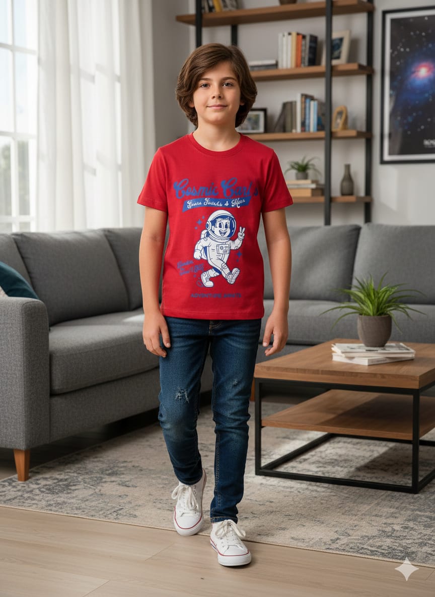 Adventure Awaits Red T-Shirt Boys