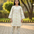 Watermelon All Over Print Cream Pairs Girls ( R-189 ) Factory