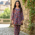 Multi Flower All Over Print Red Frock Girls ( R-165 ) Factory