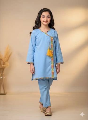 Angrakha style Sky Blue Pairs Girls ( R-155 ) Factory