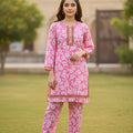 White Pattern All over Print Pink Pairs Girls ( R-188 ) Factory