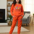 Mama Embroidery Orange Track-suit Girls ( Factory)