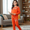 Love Embroidery Orange Track-suit Girls (Factory)