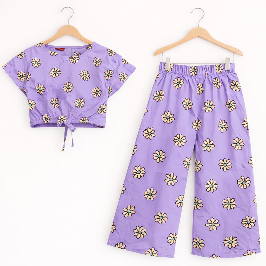 Sun Flower Half Sleeve Purple Skate Fish Girls( Factory )