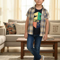 Hawaii Skin Check Double Casual Shirt Boys ( Factory )