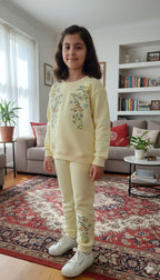 Two Side Embroidery Lemon Track-Suit Girls ( Factory )
