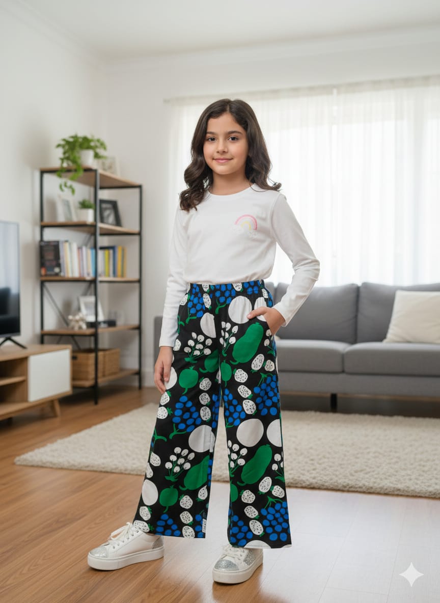 Rainbow Logo White T-Shirt & Flapper Girls ( R-468 )