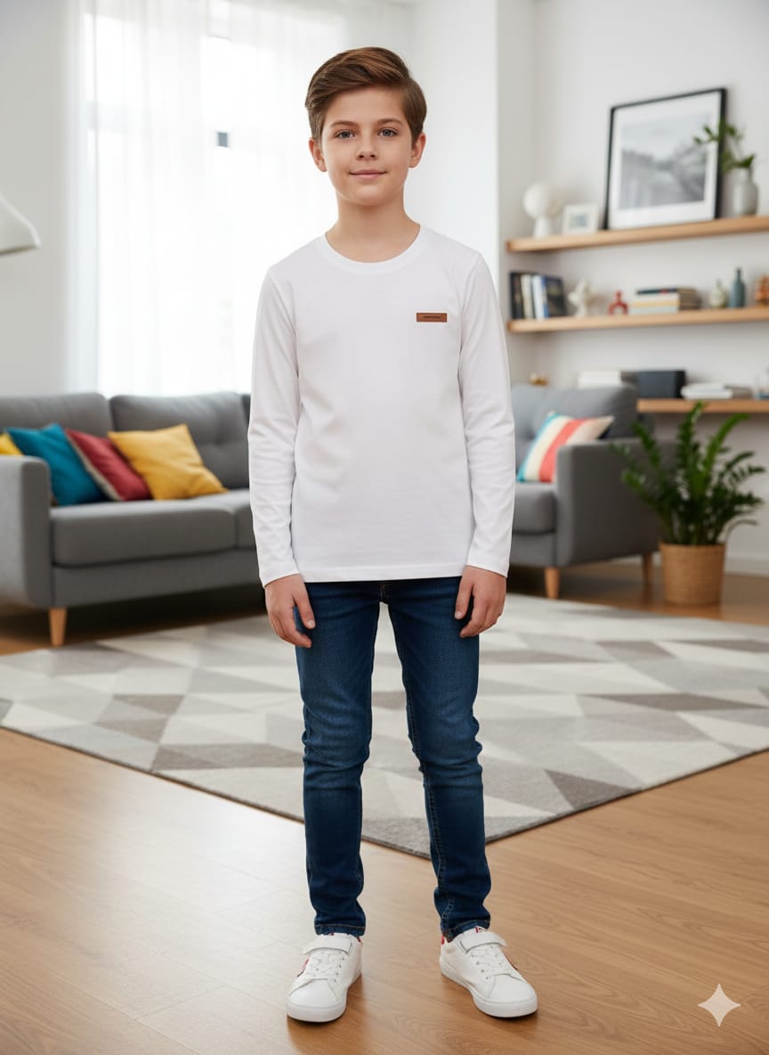 Backbencher Logo White T-Shirt Boys(R 501)