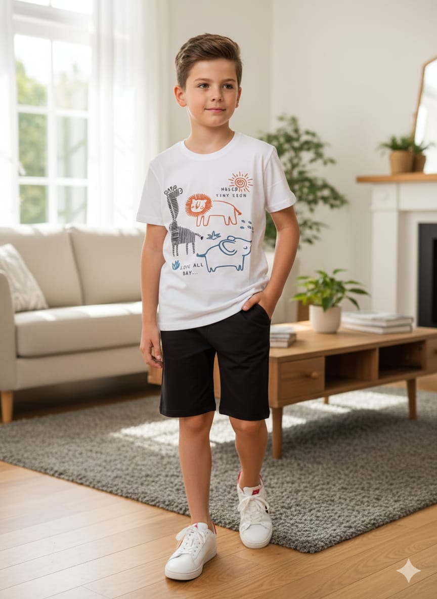 Hello Tiny White  Nicker Suit Boys(R-479,487)