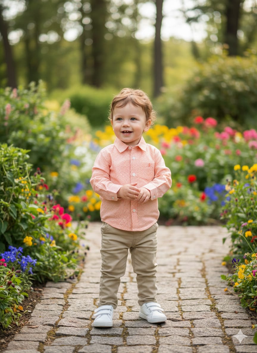 Orange Small Boxes Orange Casual Shirt New Born(R 451)