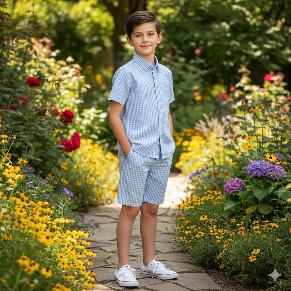 Light Sky Casual Nicker suit-Boys(-509)