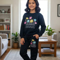 MAMA Print Embroidery Track suit- Girls