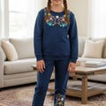 Multi Rose Flowers Zinc Track suit-Girls