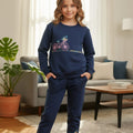 Bicycle Embroidery Navy Track-suit- Girls ( R-6 )