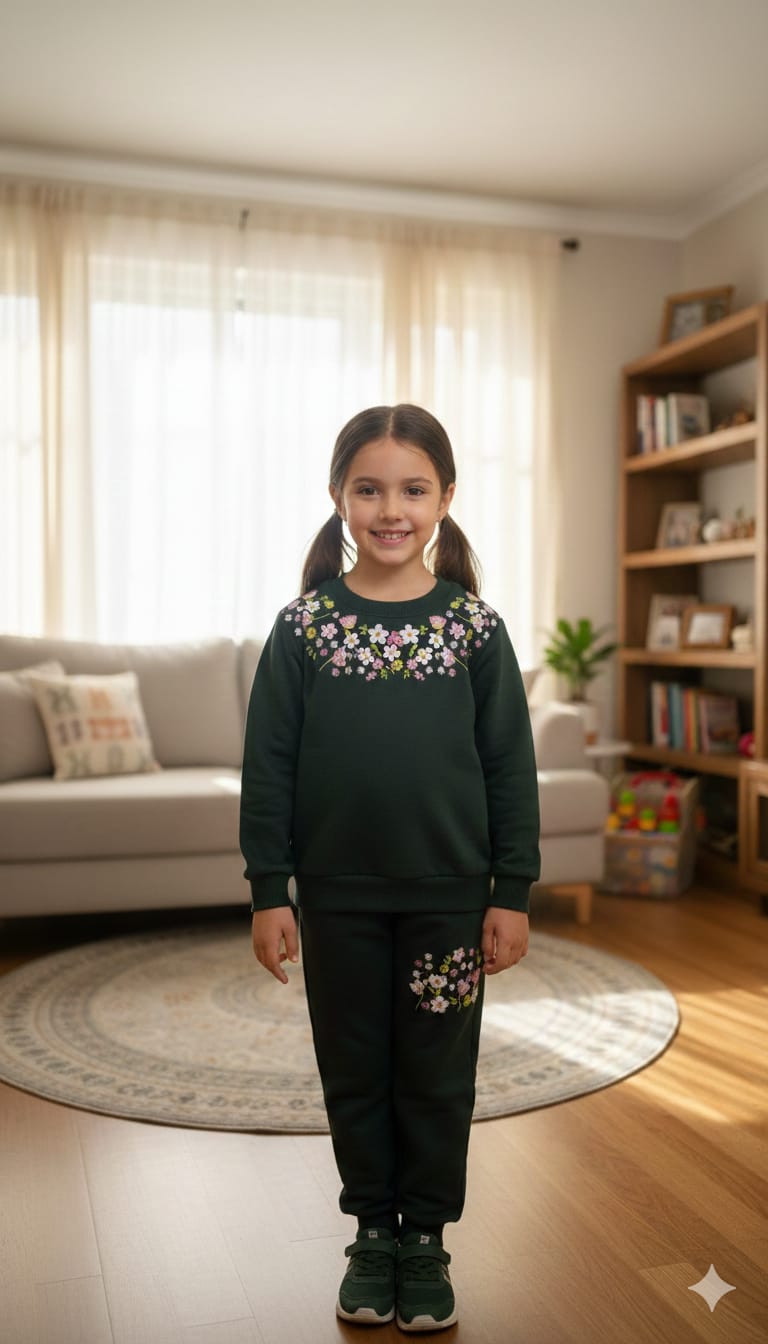 Goal Side Gala Embroidery Track- Suit- Girls