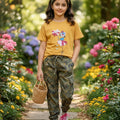 Doll with Flower Yellow T-Shirt- Girls ( R-207 )