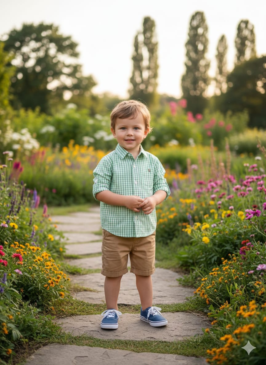 Ever Green check Full Sleeveless Casual Shirt- Boys(R-179)