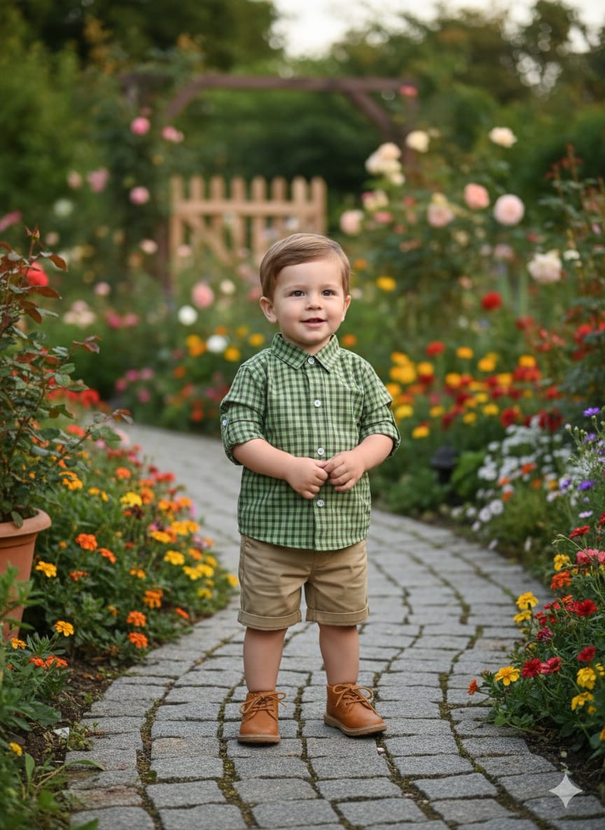 Pista check Casual Shirt- Boys(R-189)