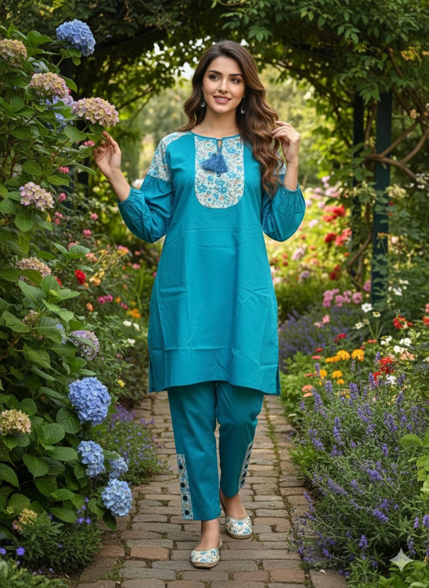 Shoulder & Neck Print Zinc Suit Women