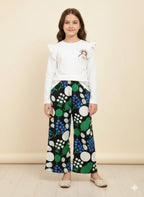 Doll Print White T-Shirt & Flapper Girls ( R-539 )