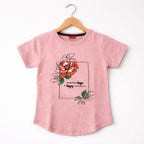 Hug & Happy Baby Pink T-Shirt Girls ( R-406 )