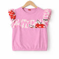 (Short Length)Sweet Blossom Baby Pink T-Shirt Girls ( R-129 )Factory