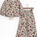 Green Mahroon Flower Full Sleeve Cream Skate Fish Girls ( R-362 )