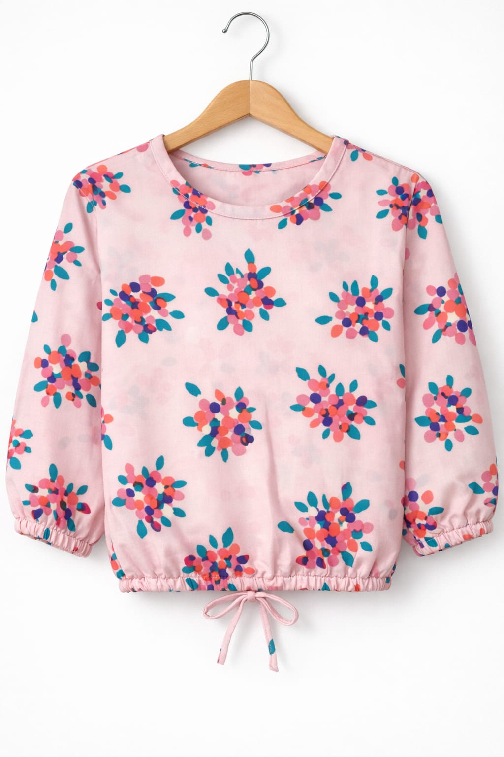 Multi Cherry Full Sleeve Baby Pink Skate Fish Girls ( R-339 )