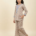 Rose & Leaves All Over Print Pair Girls ( R-354 )