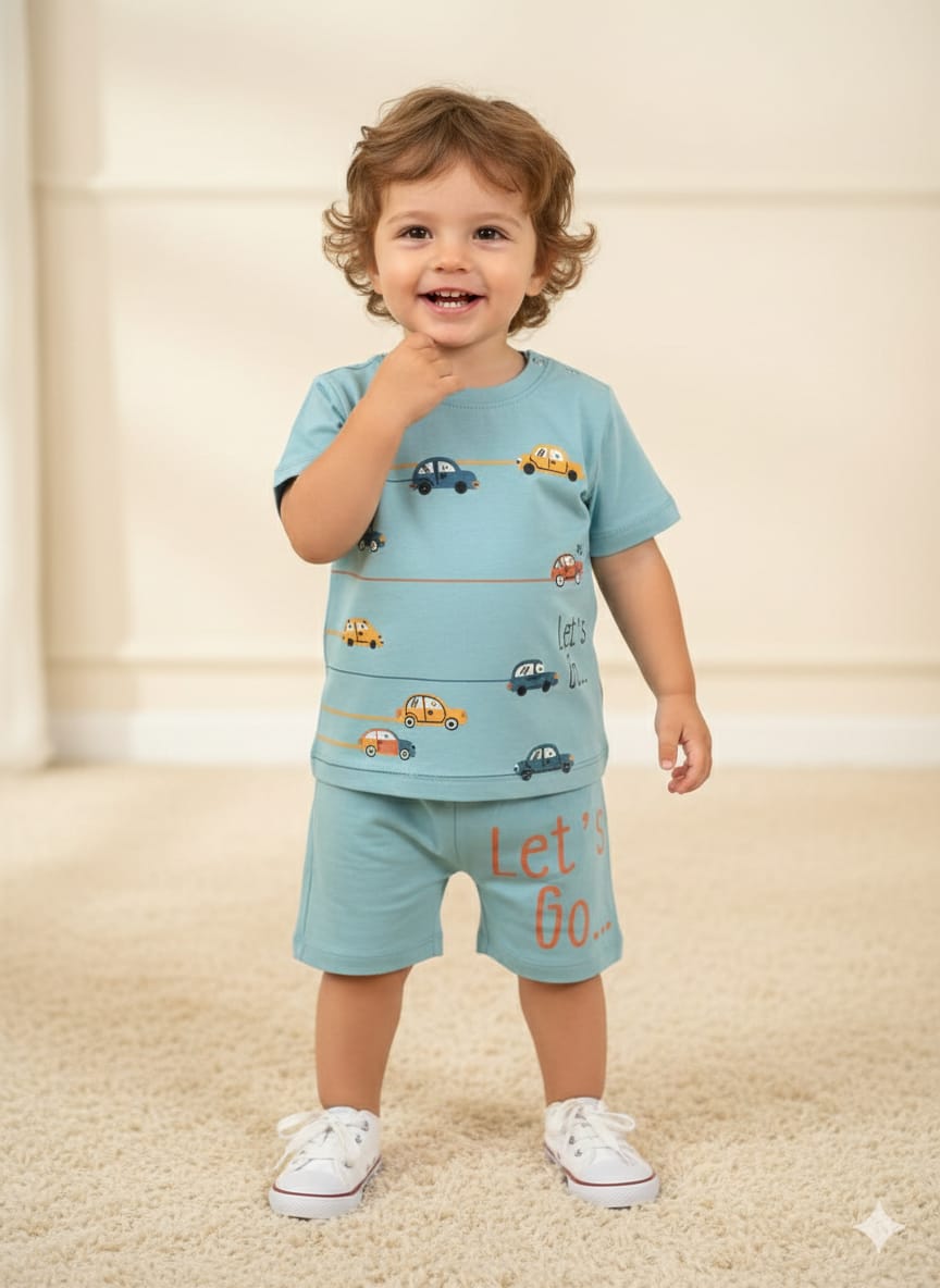 Let Go Light Sky Nicker Suit New Born ( R-541 )
