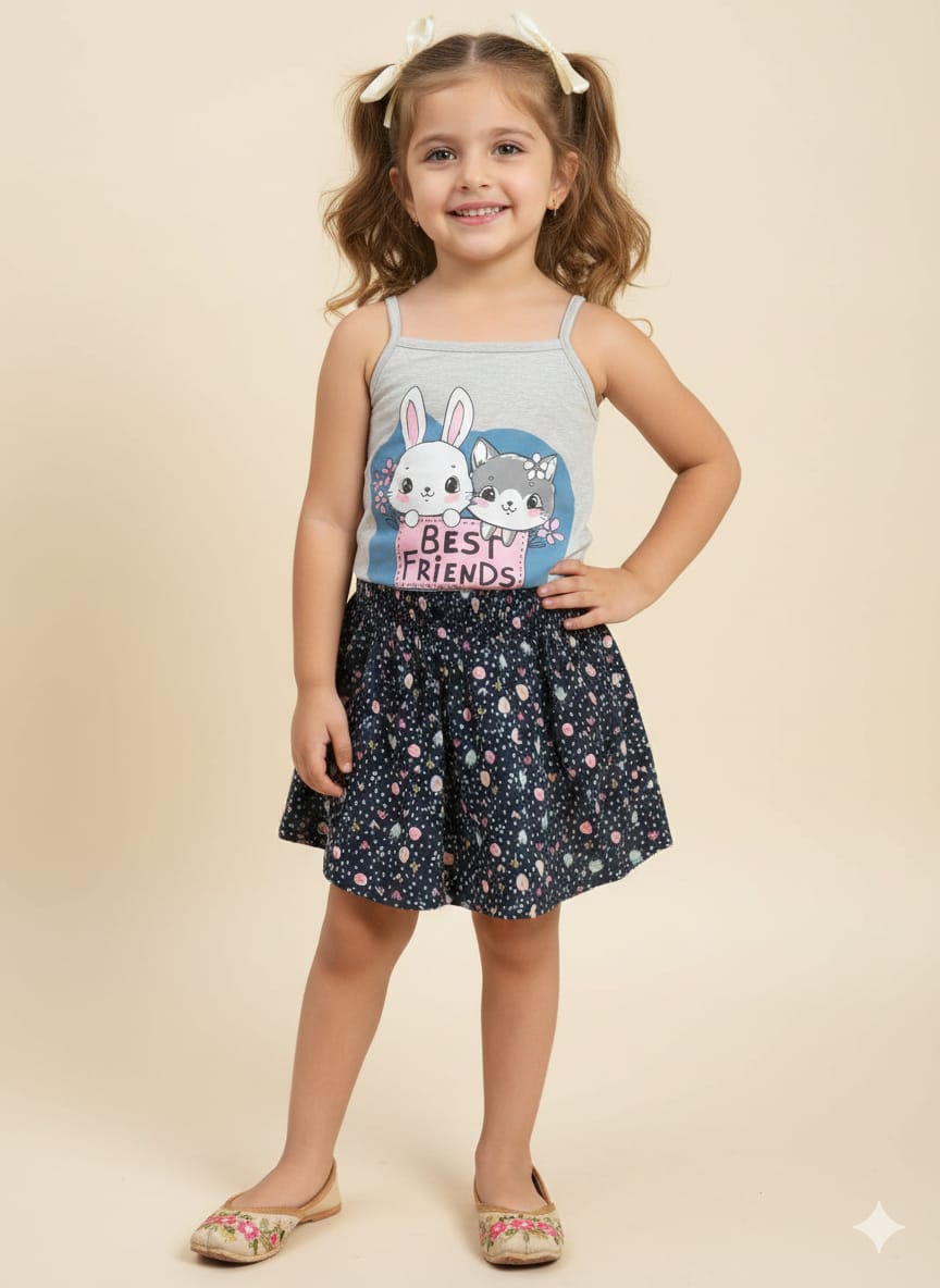 Best Friend Oatmeal Skirt Suit Girls ( R-523 )