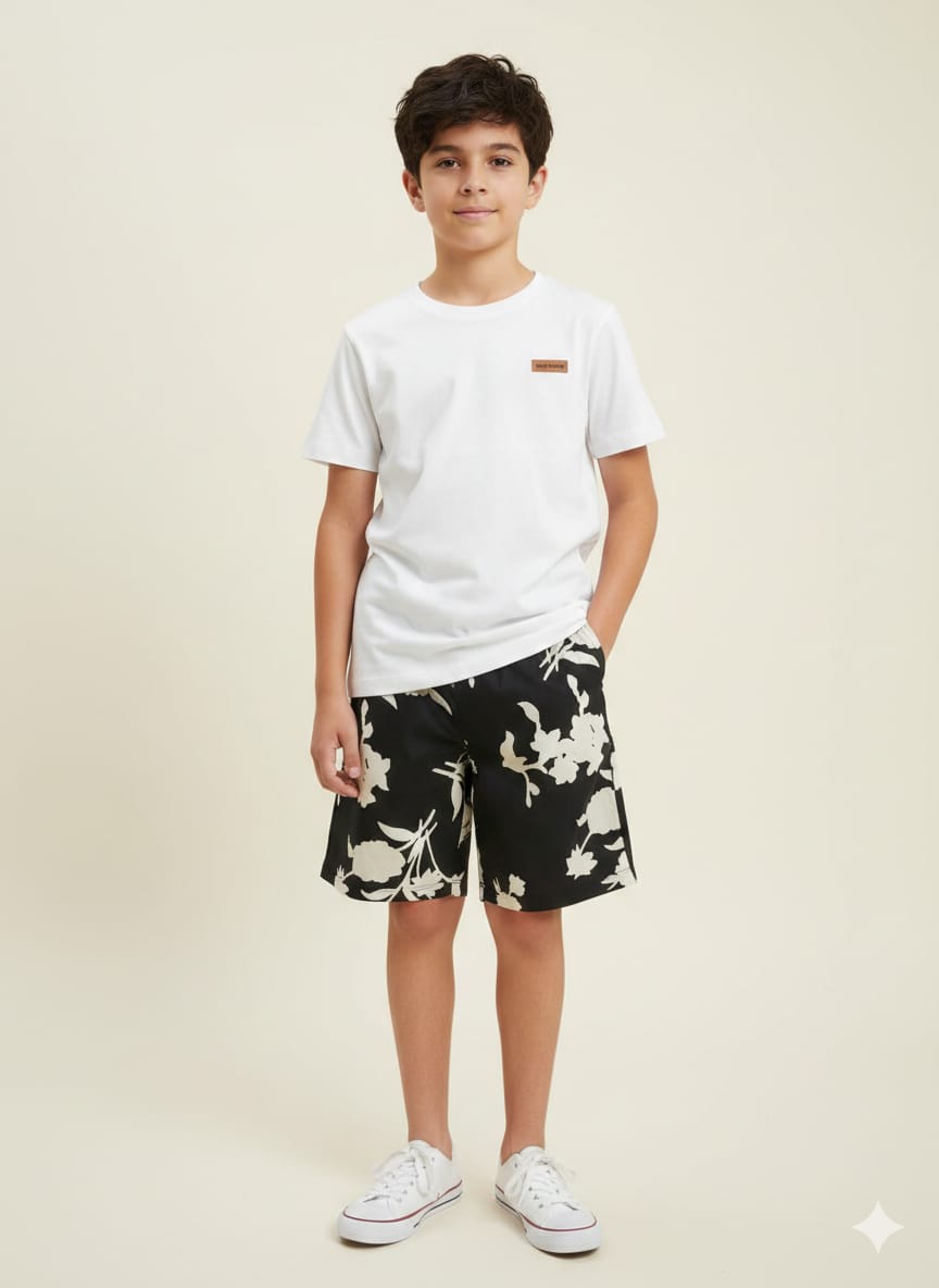 Simple White Cotton Nicker Suit Boys ( R-512 )