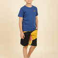 Simple Royal Blue Cotton Nicker Suit Boys ( R-476 )