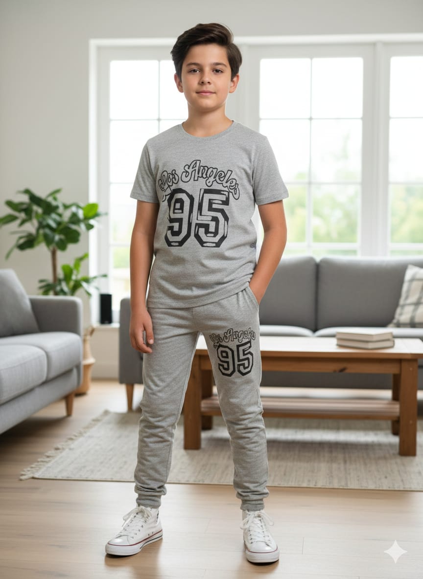 96 Los Angeles Oatmeal Trouser Shirt Boys
