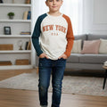 White Body Contrace Arms White T-Shirt Boys ( R-239 )
