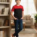 Red Penal Black T-Shirt Boys ( R-239-45,326,351 )