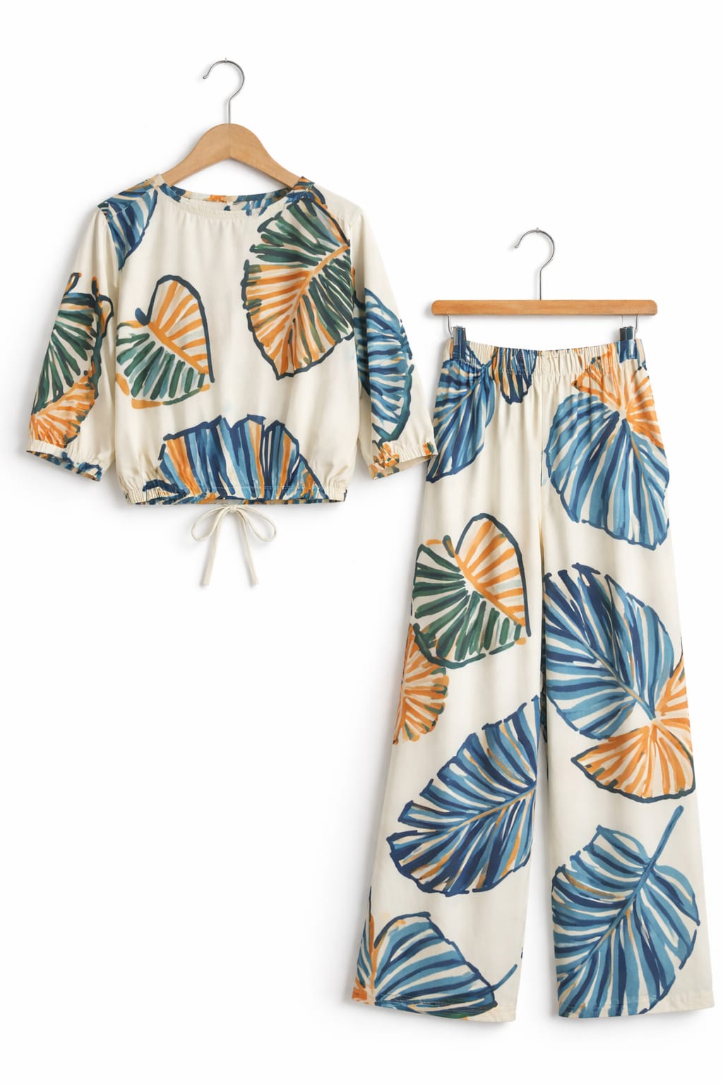 Multiple Line Print Full Sleeve Cream Skate Fish Girls ( R-435 )