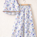 Purple Leaves Sleeveless White Pairs Girls ( R-514 )