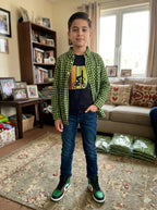 Jeep Black Inner Full Sleeve Parrot Check D/Casual Shirt ( R-387 )