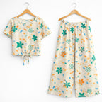 Leaves Print Half sleeve Selati Skate Fish Girls ( R-456 )