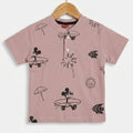 Mickey Mouse Print Falsa Henley Polo Boys ( R-486 )