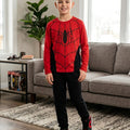 Spiderman Print Black Trouser Shirt Boys