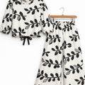 Black Flower Full Sleeve Cream Skate Fish Girls ( R-450 )
