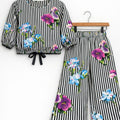 Rose Flower Black White Line Skate Fish Girls ( R-104N )