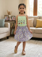 Dance With Doll Light Green Skirt Suit Girls ( R-217 )