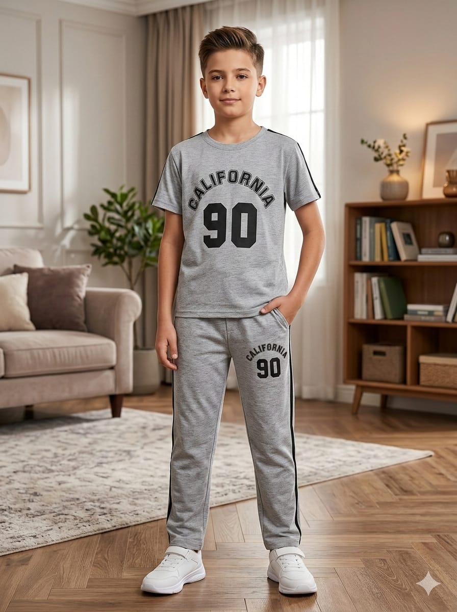 California Oatmeal Trouser Shirt Boys