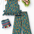 Multi Cherry Sleeveless Zinc Frock Pairs Girls ( R-455 )