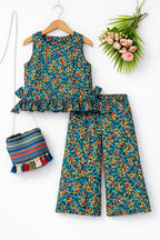 Multi Cherry Sleeveless Zinc Frock Pairs Girls ( R-455 )
