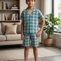 C Green Check Collar Nicker suit- Boys(R-82)