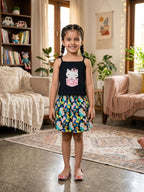 Cute Kitty Navy Skirt Suit Girls ( R-428 )